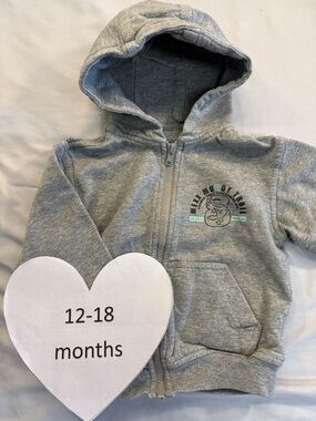 Mexx - long sleeve full zip hoodie/sweater. Size 12-18 months